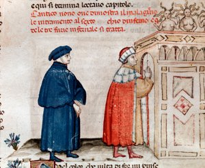 Dante ve Virgil, öfkeler tarafından kontrol edilen Dite kapısında (İlahi Komedya