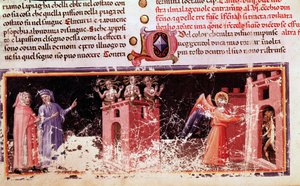 Dante ve Virgil, öfkeler tarafından kontrol edilen Dite kapısında (İlahi Komedya