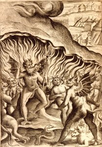 Bir 17. yüzyıl çalışmasından sonra cehennemin tarifi. by Unknown artist