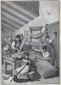 Ebenisterie: damga cilalama atölyesi. Adolphe BITARD