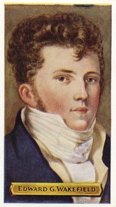 Edward Gibbon Wakefield-İngiliz diplomat. (Baskı) by Unknown artist