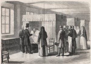 İmparator III. Napolyon (1808-1873) Kolera hastaları için Hotel Dieu