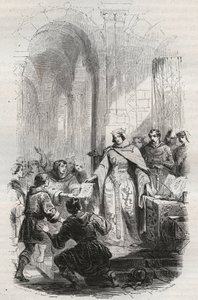 Lüksemburg Kontesi Ermesinde - Lüksemburglu Ermesinde Iere tarafından Lüksemburg sakinlerine 1243 yılında verilen posta ücreti beyannamesi - Theodore Juste (1818-1888) tarafından "İlkel zamanlardan I. Leopold