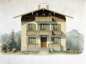 Bir Alman evinin cephesi by Unknown artist