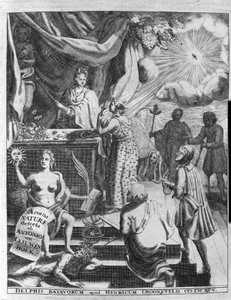 Hollandalı tüccar ve bilgin Antoine van Leeuwenhoek (ya da Leeuvenhoek Leeuwenhoeck) (ya da Antoni ya da Anthonie) (1632-1723) tarafından "Arcana Natura Detecta" adlı eserin yanlış başlığı 1695. by Unknown artist