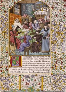 Yıllık ödemeleri temsil eden bir hesap defterinin ilk sayfası - 15. yüzyıl minyatürü by Unknown artist