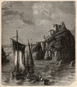 Fort de Bertheaume - Plougonvelin - Finistere - “” PATRIE”” üzerine gravür - LUCIEN HUARD TARAFINDAN 6 CİLTTE FRANSA