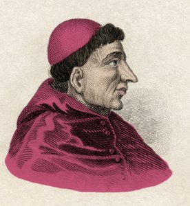 Francisco Jimenez de Cisneros (Gonzalo Jimenez de Cisneros) (1436-1517) kardinal, dini reformcu ve İspanyol devlet adamı. 19. yüzyılın gravürü. by Unknown artist