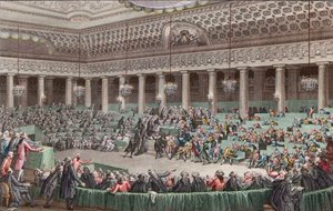Fransız devrimi - Ulusal Meclis Tüm Ayrıcalıklardan Vazgeçer, 4 Ağustos 1789, Helman - Assemblee - Nationale Abandonment de tous - les ayrıcalıkları, a Versailles, Seance de la - Nuit du 4 au 5 nisan 1789 by Unknown artist