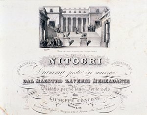 Nitocri'nin cephe parçası, Mercadante'nin operası by Unknown artist