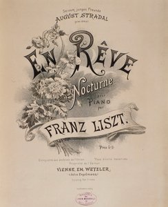Franz Liszt (1811-1886) tarafından "" En reve "" puanının cephesi 19. yüzyıl Bologna, sivil müzik müzesi by Unknown artist