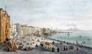 Arka planda Vesuve ile Napoli Körfezi