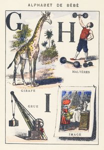 G H I: zürafa, vinç, halter, görüntü by Unknown artist
