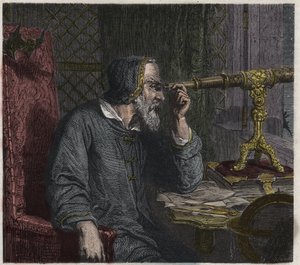 Galileo Galilei ve Teleskopu by Unknown artist