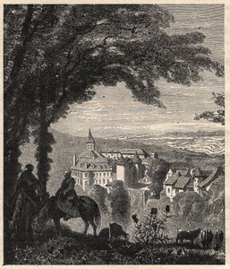 Gargilesse-Dampierre (Gargilesse Dampierre) - Indre - Fransa - “” PATRIE” üzerine gravür - LUCIEN HUARD TARAFINDAN 6 CİLTTE FRANSA PECTURESSE AÇIKLAMASI - 19. yüzyıl sonu by Unknown artist