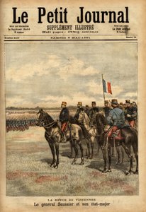 General Felix Gustave (Felix-Gustave) Saussier (1828-1905) ve kurmayları Vincennes