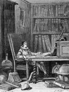 Guillaume Gilbert (1540 - 1603) 1600 civarında “De arte Magnetica” adlı tezini yazıyor. Gravür 19. yüzyıl by Unknown artist