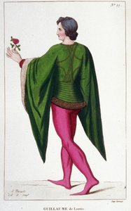 Guillaume de Lorris, Fransız şair (c. 1200-c. 1240). by Unknown artist