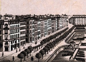 Hamburg, Almanya: eski Jungfernstieg