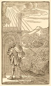 Girecek olan önce Kapıyı çalmadan girmelidir… Hacılar Bu Dünyadan Geleceklere İlerler, John Bunyan (1628-1688) Hacı, girişe ulaşır. by Unknown