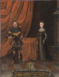 Saksonya Henry IV, dedi Mecklenburg Dindar ve Catherine - Dindar Henry Dük (1473-1541) ve Mecklenburg Düşesi Catherine (1487-1561), Anonim . Tuval üzerine yağlıboya. Boyut: 101,5x79cm. Ulusal Müze Stockholm by Unknown artist