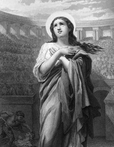 Kutsal Felicity. Dul ve Roma Şehitliği. (II c.) ““Kutsal Kadınlar”da”.1852 by Unknown artist