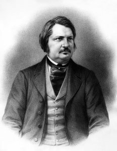 Honore de Balzac (1799-1850) Fransız romancı, yak. 1840 (gravür) by Unknown artist