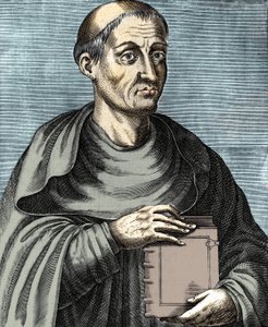 Hugues de Saint Victor. Fransız ilahiyatçı ve filozof. 12. yüzyıl. 17. yüzyılın gravürü. by Unknown artist