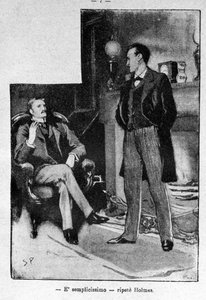 Sherlock Holmes kitabının illüstrasyonu. 19. yüzyılın sonu. by Unknown artist