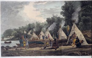 Hint Kampı; “Kanada Üzerinden Seyahatler”, George Heriot, ed. Londra by Unknown artist