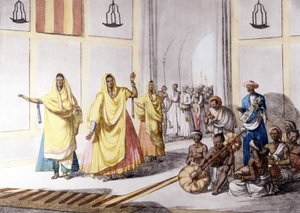 Hint kültürü ve uygarlığı: dansçı ve geleneksel müzik, Hindistan. by Unknown artist