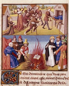Engizisyon “” Autodafe başkanlık ediyor Saint Dominique de Guzman (1170-1221), Dominik Düzeni