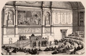 Millet Meclisi'nin Temsilciler Meclisi oturumunda iç görünümü, Paris, Fransa by Unknown