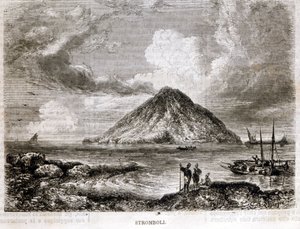 19. yüzyılda Stromboli Adası. by Unknown artist