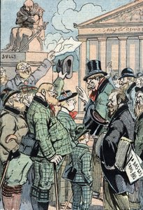 Jean Jaures Birleşik Sosyalistler Almanlar tarafından temsil edilen Üç Yıl Yasasına (Askerlik Hizmeti) Karşı Çıkıyor, Haziran 1914 (Jean Jaures liderliğindeki Alman destekli birleşik sosyalistler üç yıl yasasına karşı çıkıyor, Haziran 1914) "Le pelerin" 19 by Unknown Artist