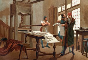 Johannes Gutenberg (1400-1468), Alman yazıcı, İncil