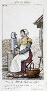 Sütlü kahve tüccarı - “” Cris de Paris”te” by Unknown artist