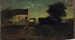 La porte de Clamart (), 1850 civarı, 1845 ve 1855 yılları arasında (ahşap üzerine yağlıboya) by Unknown artist