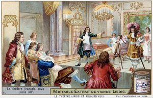 Louis XIV (1638-1715) altında Fransız tiyatrosu - Kromolitografi Liebig by Unknown artist