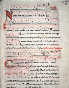 Santiago de Compostela (Santiago de Compostella) hacının sözlerini içeren bir hacı rehberi broşürü Fol. 214 saat 13. yüzyıldan kalma bir el yazmasından. Santiago de Compostela Katedrali Arşivi (Santiago de Compostela), İspanya by Unknown artist