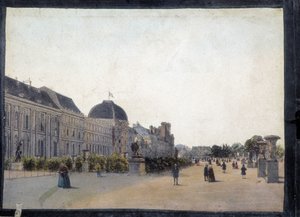 Les Tuileries - “” Panoptik Polyorama için Paris Manzaraları”nda, 1850 dolaylarında by Unknown artist