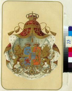 Portekiz Büyük Locası Masonlarının arması. (Portekiz Masonik Büyük Locası Arması). Anonim eser, litografi. Rusya Devlet Kütüphanesi, Moskova. by Unknown artist