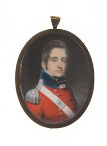Teğmen Charles Augustus Elderton (1789-1841), 9. Madras Yerli Piyade, 25 Şubat 1811 (fildişi üzerine minyatür) by Unknown artist
