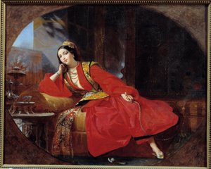 Kırmızı Anonim tablodaki odalık. 19. yüzyıl Avignon, Musee Calvet by Unknown artist