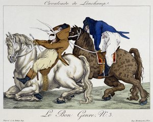 Longchamps Cavalcade - karikatür, deb. 19. yüzyıl by Unknown artist