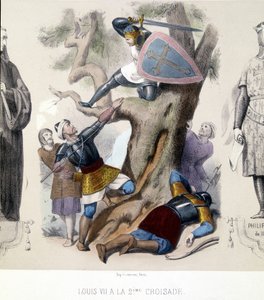 Louis VII (1120/1180), Capetiens 2. Haçlı Seferi (1147/1149) sırasında yönetti. by Unknown artist