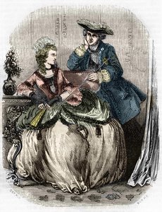 Louis XV ve Madame de Pompadour, Jeanne Antoinette Poisson (1721-1764) (Marquise de Pompadour) - Fransa Tarihinde L.-P. Anquetil by Unknown artist