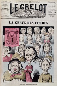 Louise Michel bir kadın grevine liderlik ediyor by Unknown artist