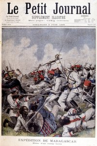 Madagaskar Seferi: 02/06/1895 tarihli “” Le Petite Journal” da bir kamp hovasını alın by Unknown artist