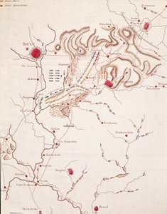 Austerlitz savaşının haritası, 2 Aralık 1805 by Unknown artist